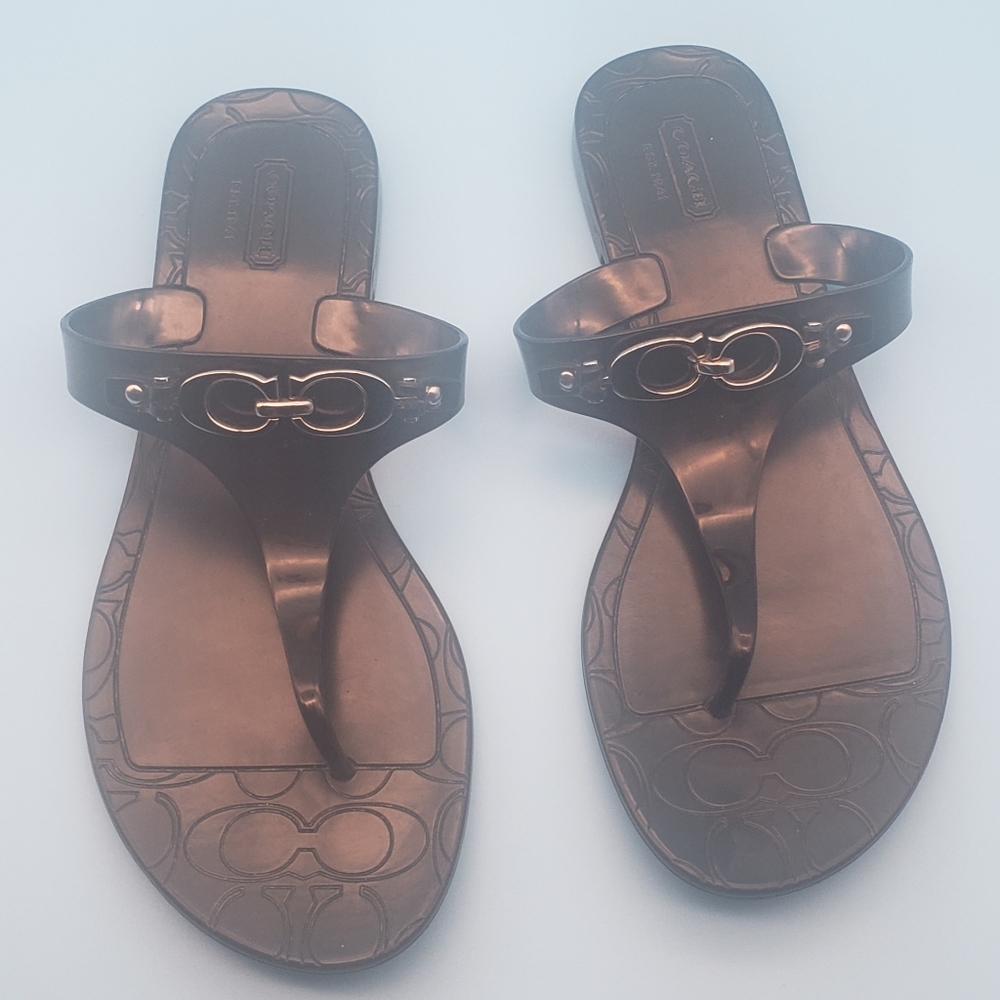 Coach Jelly Thong Sandals, Size 8